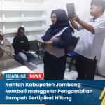 Kantah Kabupaten Jombang kembali menggelar Pengambilan Sumpah Sertipikat Hilang 
