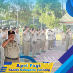Kantor Pertanahan Kabupaten Jombang melaksanakan kegiatan Apel Pagi